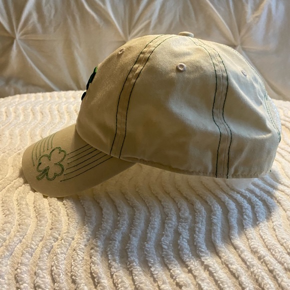 MLB Minnesota Tins White Hat w Green Logo & Stitching & Shamrock / Adjustable - Picture 5 of 14